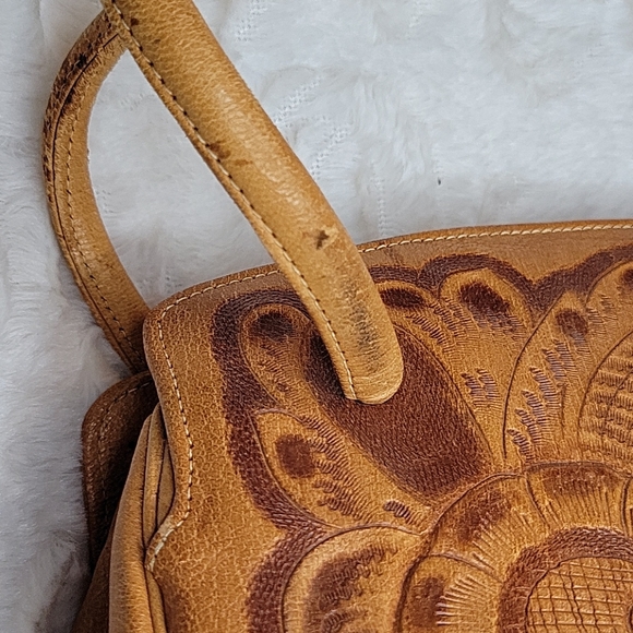 Leather Vintage Mexican Inspired Handbag - Picture 10 of 15